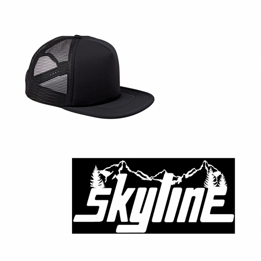 Black Foam Hat w/ Skyline Logo with Mountains